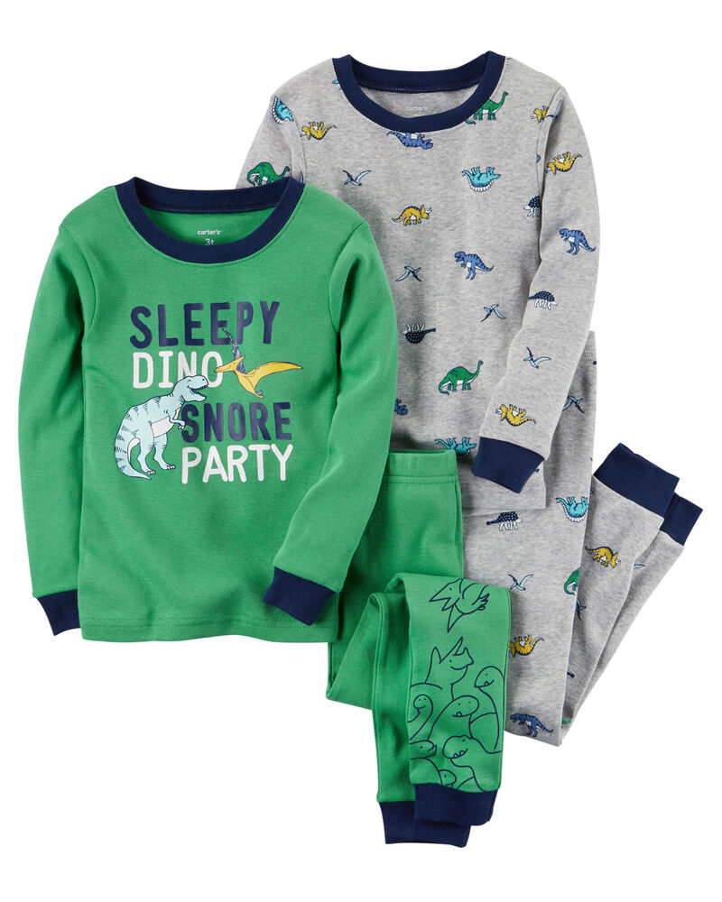 Carters 4-Piece Dinosaur Snug Fit Cotton PJs